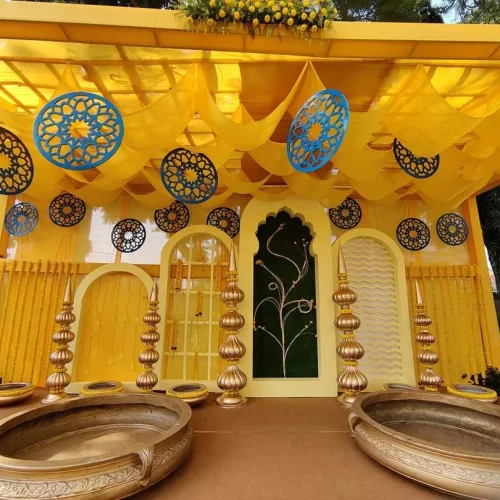 Haldi Decoration in Kolkata | Affordable & Premium Designs - Golden ...